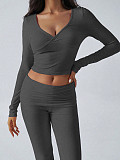 2026 Casual Sports Style T-shirt and Yoga Pants Two-Piece Set  LDG-9037