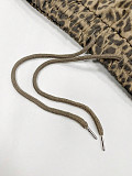 Fashionable Leopard Print Lace-up Loose Casual Trousers XS-1169