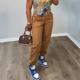 2026 Casual Large Pocket Loose Straight Leg Cargo Pants With Jogger Knee RS-2605