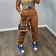 2026 Casual Large Pocket Loose Straight Leg Cargo Pants With Jogger Knee RS-2605