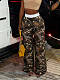 2026 Casual Printed Elastic Waist Loose Straight Wide Leg Pants RS-2632