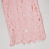Fashion Solid Color Hollowed-out Lace Wide-leg Tie-up Two-Piece Set NY-3793
