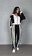 Casual Striped German Fleece Patchwork Long-Sleeved Zipper Pants Suit RS-4741