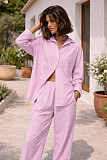 New Casual Loose Striped Shirt and Loungewear Set RS-0125