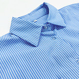 New Casual Loose Striped Shirt and Loungewear Set RS-0125