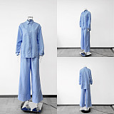 New Casual Loose Striped Shirt and Loungewear Set RS-0125