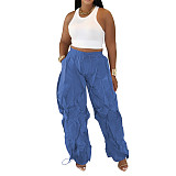 Casual Patchwork Lace Loose Wide-leg Trousers AIL-336