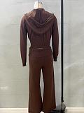 2026 Fashionable Slim Fit Short Hooded Top and Casual Pants Set RS-MND7017