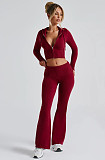 2026 Fashionable Slim Fit Short Hooded Top and Casual Pants Set RS-MND7017