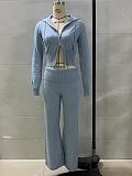 2026 Fashionable Slim Fit Short Hooded Top and Casual Pants Set RS-MND7017