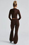 2026 Fashionable Slim Fit Short Hooded Top and Casual Pants Set RS-MND7017
