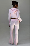 2026 Fashionable Slim Fit Short Hooded Top and Casual Pants Set RS-MND7017