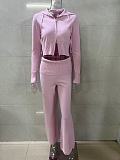 2026 Fashionable Slim Fit Short Hooded Top and Casual Pants Set RS-MND7017