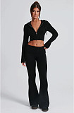 2026 Fashionable Slim Fit Short Hooded Top and Casual Pants Set RS-MND7017