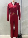 2026 Fashionable Slim Fit Short Hooded Top and Casual Pants Set RS-MND7017