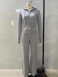 2026 Fashionable Slim Fit Short Hooded Top and Casual Pants Set RS-MND7017