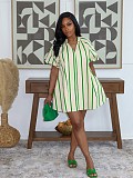 2026 Spring Girl V-neck Loose Short Dress RS-73572