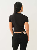 Summer Printed Short Sleeve Cropped T-shirt MJL-XX701