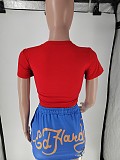 Summer Printed Short Sleeve Cropped T-shirt MJL-XX701