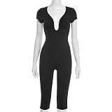 2026 Sexy Slim Fit Jumpsuit With U-Neck RS-25JP479