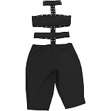 Solid Color Sexy Hollow-Out Tight-Fitting Halter Neck Jumpsuit ZJQD-90009