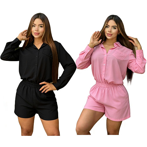 Casual Chunse Shirt and Shorts Two-Piece Set RS-5305
