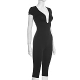 2026 Sexy Slim Fit Jumpsuit With U-Neck RS-25JP479