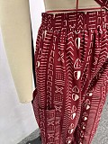 2026 Fashionable Printed Short-Sleeve Drawstring Waist-cinching Shirt and Wide-Leg Trousers Set QZ-7261