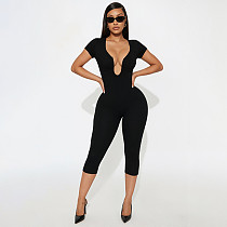 2026 Sexy Slim Fit Jumpsuit With U-Neck RS-25JP479