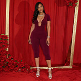 2026 Sexy Slim Fit Jumpsuit With U-Neck RS-25JP479