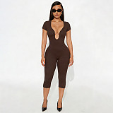 2026 Sexy Slim Fit Jumpsuit With U-Neck RS-25JP479