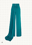 Casual High-Waisted High-Temperature Shaping and Pleating Straight Wide-Leg Pants RS-505