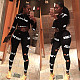 Sporty Letter Print Long-Sleeved Top and Pants Two-Piece Set RS-004