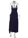 Sexy Backless Bodysuit With Slim Fit and Tie-Waist Skirt Set RS-17189