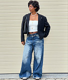 2026 Casual Monkey Washed Wide-Leg Jeans RS-60202