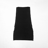 Sexy Solid Color Round Neck Eyelet Hollow-out Sleeveless Short Dress RS-25DS593