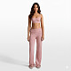New Solid Color Sports Yoga Slim Fit Short Vest Top and Pants Set XS-26L2164
