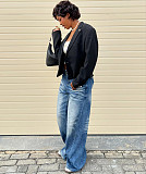 2026 Casual Monkey Washed Wide-Leg Jeans RS-60202