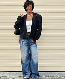 2026 Casual Monkey Washed Wide-Leg Jeans RS-60202