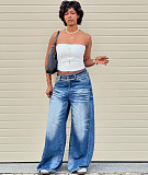 2026 Casual Monkey Washed Wide-Leg Jeans RS-60202