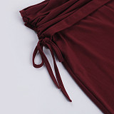 2026 New Sexy Halter Neck Backless Slimming Top and Pants Set FL-26048