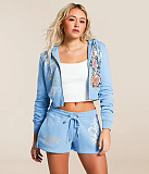 Fashion Graffiti Print Pattern Pullover Hoodie Sweatshirt and Sweatpants Set MJL-XX051