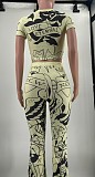 Casual Printed Short-Sleeve Pants Set MJL-XX003