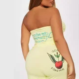 Fashionable Printed Bandeau Top and Pants Two-Piece Set MJL-XX020