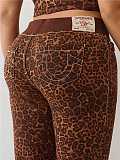 New Fashion Leopard Print Short-Sleeve Top and Flared Pants Two-Piece Set MJL-001