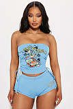 Sexy Printed Bandeau Top and Shorts Set MJL-502