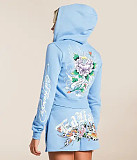 Fashion Graffiti Print Pattern Pullover Hoodie Sweatshirt and Sweatpants Set MJL-XX051