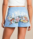 Fashion Graffiti Print Pattern Pullover Hoodie Sweatshirt and Sweatpants Set MJL-XX051