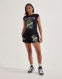 Fashionable Black Position Print Short-Sleeve and Shorts Set MJL-XX513