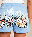 Fashion Graffiti Print Pattern Pullover Hoodie Sweatshirt and Sweatpants Set MJL-XX051